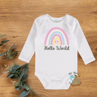 Baby Long Sleeve Onesie - Hello World