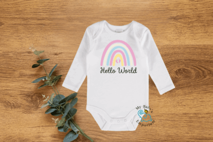 Baby Long Sleeve Onesie - Hello World