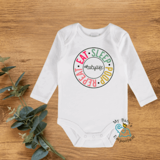 Baby Long Sleeve Onesie - Eat, Sleep, Poop, Repeat
