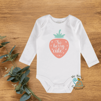Baby Long Sleeve Onesie - So Berry Cute