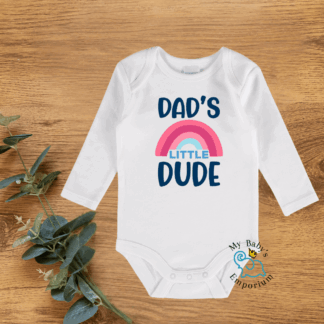 Baby Long Sleeve Onesie - Dad's Little Dude