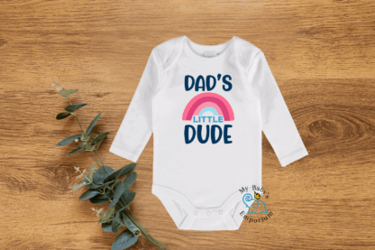 Baby Long Sleeve Onesie - Dad's Little Dude