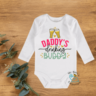 Baby Long Sleeve Onesie - Daddy's Drinking Buddy