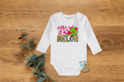 Baby Long Sleeve Onesie - One In A Melon