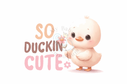 Baby Long Sleeve Onesie - So Duckin Cute - Image 2