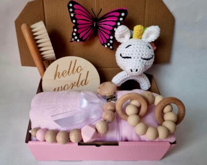 Unity The Unicorn – 6pc Essentials Baby Gift Set