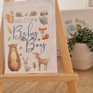 Baby Cards - Baby Boy Woodland Animals