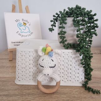 Crocheted Animal Rattle - Unicorn