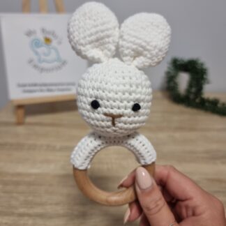Crocheted Animal Rattle - Rabbit