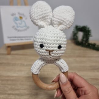 Crocheted Animal Rattle - Rabbit