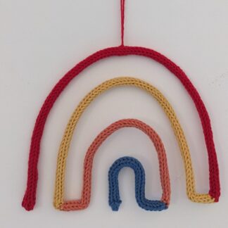 Knitted Wire Art Hanging Rainbows - Rainbow