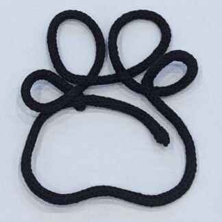Knitted Wire Paw Prints - Jet