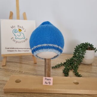 Baby Beanies Prem to Newborn - Blue tone