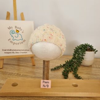 Baby Beanies Prem to Newborn - cream mix