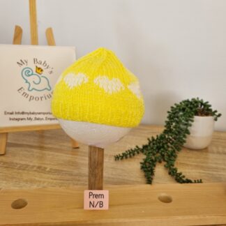 Baby Beanies Prem to Newborn - yellow hearts