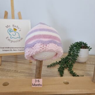 Baby Beanies 3 - 6 Months - pink/mauve