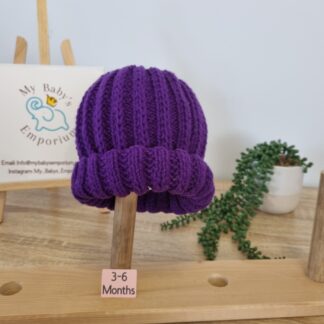 Baby Beanies 3 - 6 Months - purple