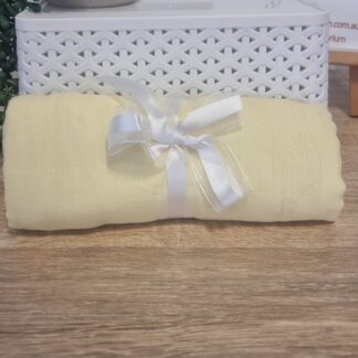 Soft Bamboo Cotton Muslin Wrap – Extra Large & Versatile - Lemon
