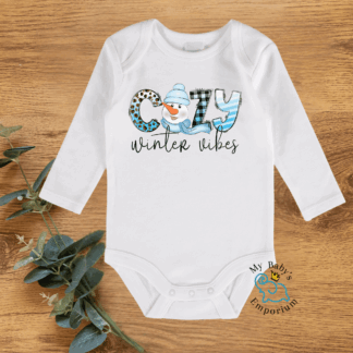 Baby Long Sleeve Onesie - Cozy Winter Vibes