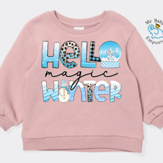 Baby Fleece Jumper - Hello Winter Magic