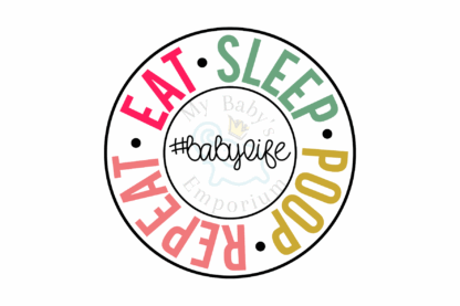 Baby Short Sleeve Onesie - Eat, Sleep, Poop, Repeat - Image 2