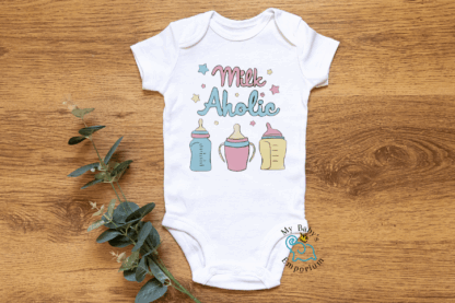 Baby Short Sleeve Onesie - Milk Aholic