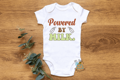 Baby Short Sleeve Onesie - Powered By Milk