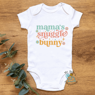 Baby Short Sleeve Onesie - Mama's Snuggle Bunny