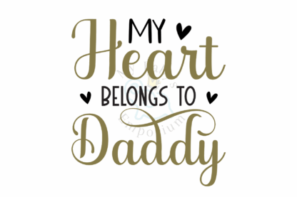 Baby Short Sleeve Onesie - My Heart Belongs To Daddy - Image 2