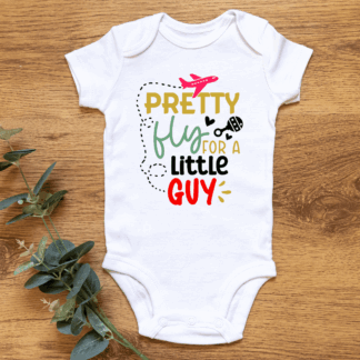 Baby Short Sleeve Onesie - Pretty Fly For A Little Guy