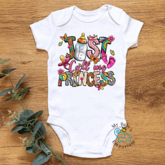 Baby Short Sleeve Onesie - Just Call Me Princess