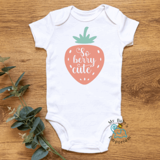 Baby Short Sleeve Onesie - So Berry Cute