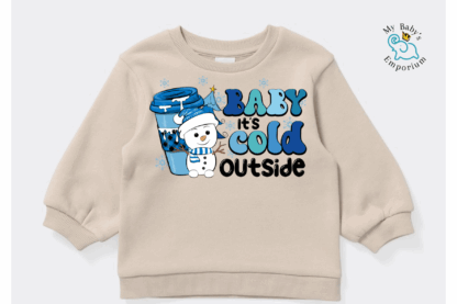 Baby Fleece Jumper - Baby It's Cold Outside - Image 2