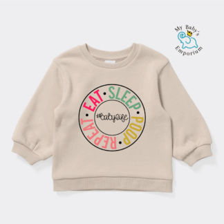 Baby Fleece Jumper - Eat, Sleep, Poop, Repeat