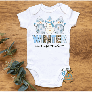 Baby Short Sleeve Onesie - Winter Vibes
