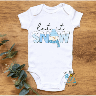 Baby Short Sleeve Onesie - Let It Snow