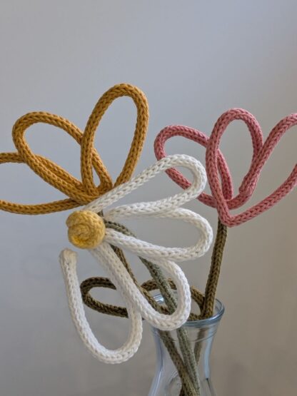 Knitted Wire Art Flowers