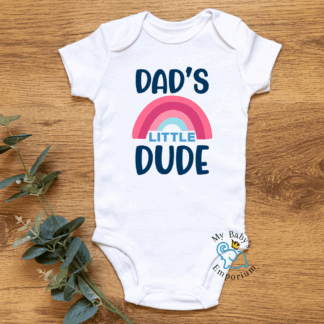 Baby Short Sleeve Onesie - Dad's Little Dude