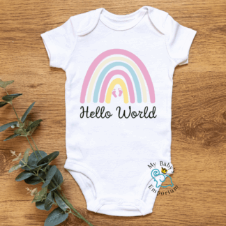 Baby Short Sleeve Onesie - Hello World