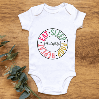 Baby Short Sleeve Onesie - Eat, Sleep, Poop, Repeat