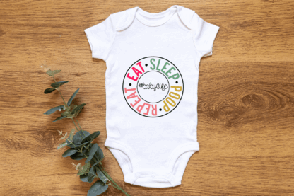 Baby Short Sleeve Onesie - Eat, Sleep, Poop, Repeat
