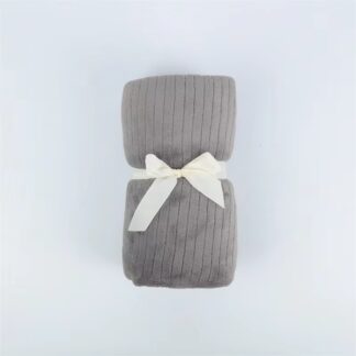 Cloud-Soft Double-Sided Fleece Baby Blanket - Grey