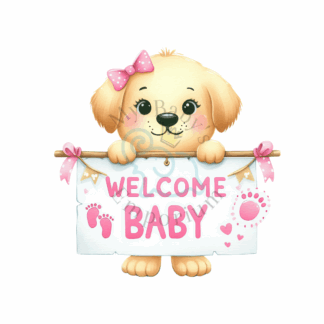 “Welcome Baby” Personalised Animal Onesie 🍼 - Prem (00000), Dog
